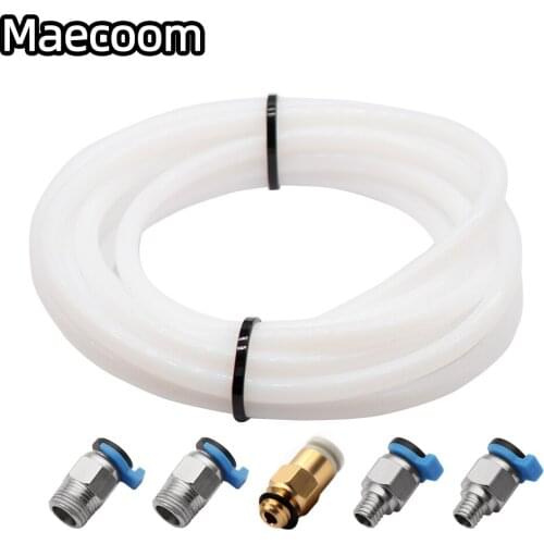 3D Printer Parts ID 2mm OD 4mm Cloned Capricornus Tube 2/5M hotend Rostock Bowden Extruder 1.75mm + 5pcs Quick Fitting + PC4 01