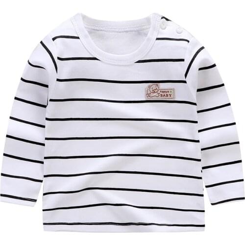Casual Clothing For Kids Baby Striped Clothes Long Sleeve Winter Autumn T Shirt Baby Infant Wear Street Cotton Tops