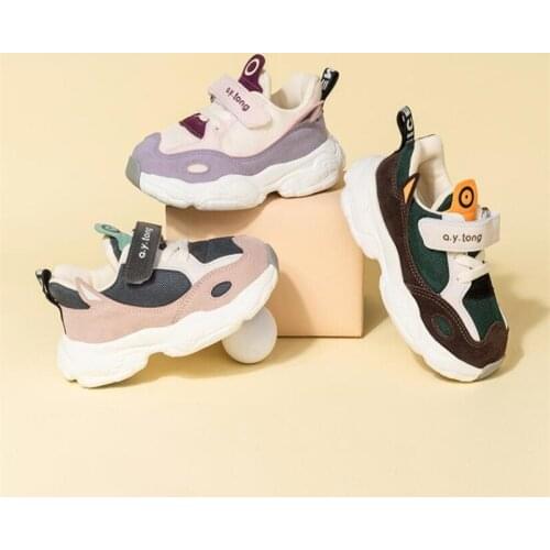 2021 spring and autumn new childrens sports shoes toddler shoes soft soled 1-4 year old baby anti slip functional shoes