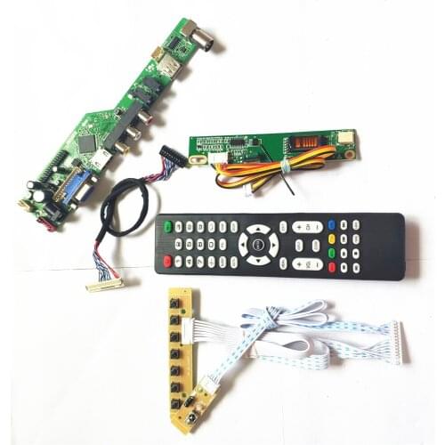 For LP154WE2-TLB1/TLB2 LVDS 1CCFL 30Pin T.V56 drive board HDMI-Compatible VGA USB AV RF keyboard+Remote+Inverter LCD monitor