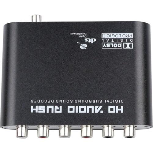 Dts ac3 decoding digital optical fiber to analog 5.1 channel audio decoder 5.1 decoder RCA