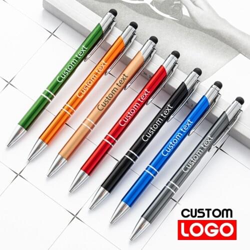 Metal Ballpoint Pen School Business Office Signature Pen Touch Screen Handwriting Dual-use Custom Logo Wholesale Advertising Pen