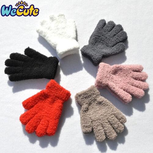 Fashion New Kids Gloves Baby Winter Coral Fleece Gloves Warm Thicken Mittens Soft Full Finger Gloves Hot Baby Boys Girls Gloves