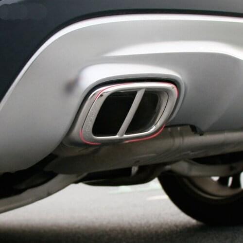 Stainless Steel Car Rear Exhaust Muffler Tip End Pipe Decoration Cover Trim For Mercedes Benz GLA X156 2014 2015 2016 2017