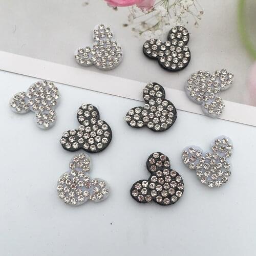 50pcs Cute Animal Cat AB Rhinestone Applique Sew on Patch for Clothing Dess Diy Patches Beaded Applique Sweater Applique