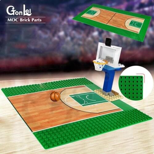 NEW HOT Football Basketball Field Baseplate James Base Plate Building Block Toys for Children Compatible with Figures