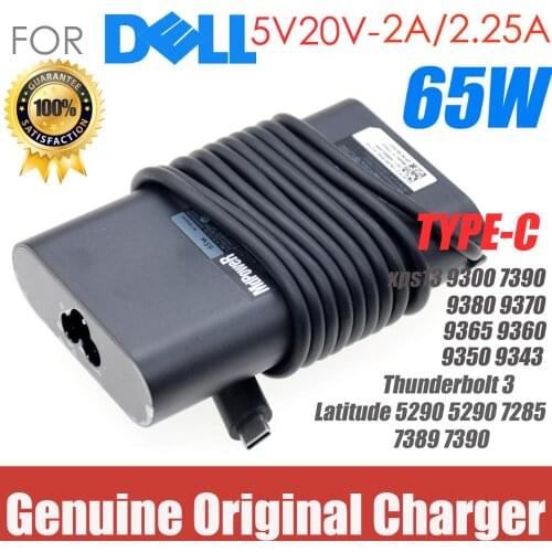 New Original 65w type-C PD USB AC adapter For Dell Latitude 5290 5290 7285 7389 7390 Thunderbolt3 20V 3.25A Charger Power Supply