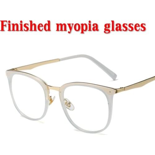 0 -1 -1.5 -2 -2.5 -3 -3.5 -4 Finished Myopia Glasses Men Short-sight Eyewear Black Transparent Frame Women Myopia Glasses NX