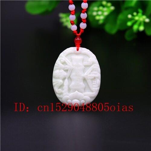 Natural White Chinese Jade Bat Pendant Necklace Charm Jewellery Carved Amulet Fashion Gifts for Women Men