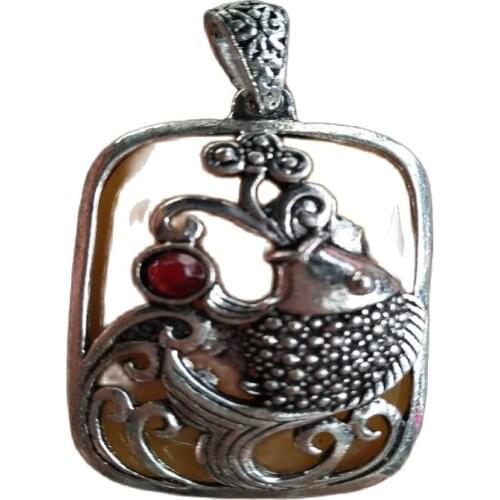 Beeswax with Tibetan whitebait Pendant