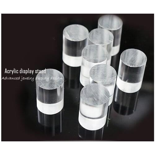 Customized Acrylic Clear 1.5cm Diameter Jewelry Display Stand Jewelry Tray Column Jewellery Case Support