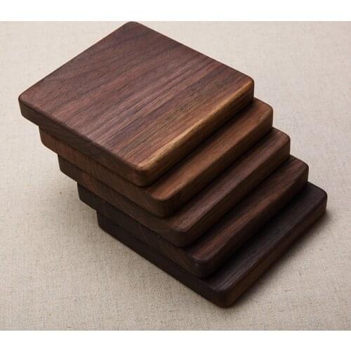 Japan Style Natural Wood Thick Heat Resistant Pad Creative Square Wooden Cup Coasters Pot/Bowl Mat Tableware Placemat