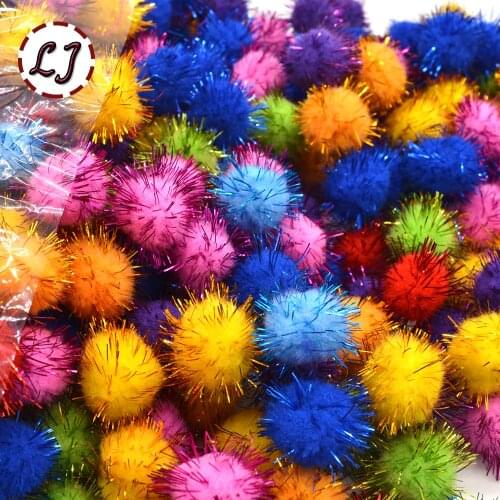 New 20pcs/lot 25mm mixed color polyester pom pom ball for garment home christmas party carft decoration DIY accessories material