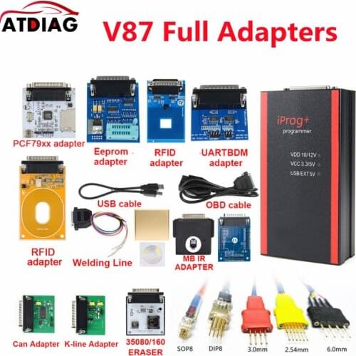 Best Quality V87 Iprog+ Key Programmer Support IMMO + Mileage Correction + Airbag Reset Iprog Pro Till 2019 Replace Carprog