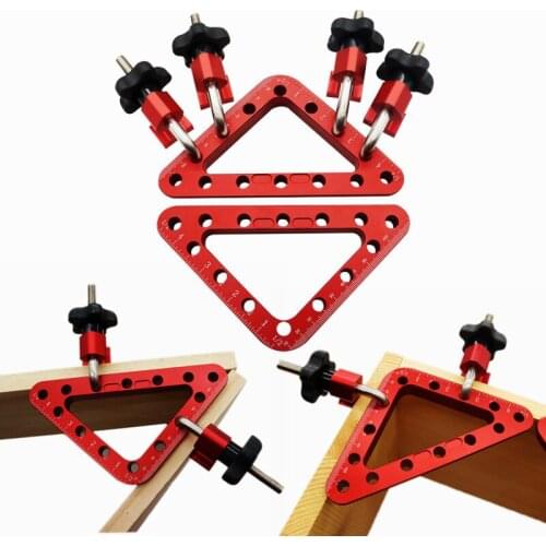 Woodworking Right Angle Clamps 45/90 Corner Clamp Auxiliary Fixture Clip Aluminum Alloy Positioning Squares Ruler for Frame Box