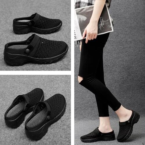 Lady Shoes Casual Increase Summer Spring Sandals Non-slip Platform Sandal For Girl Breathable Mesh Outdoor Walk Slippers