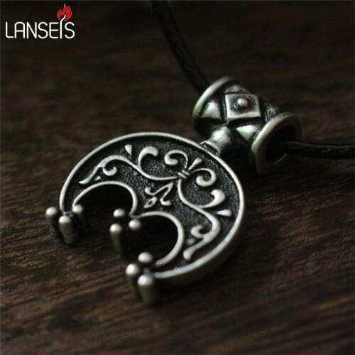 Lanseis10pc norse Lunula pendant Moon Crescent Necklace pendant jewelry LUNITSA Slavic pendant Feminine charm