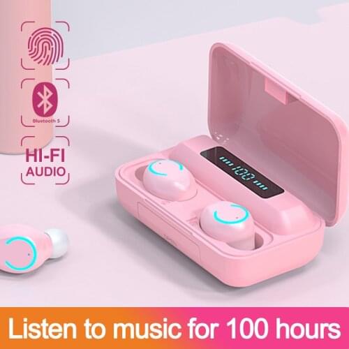 TWS Earbuds fone Bluetooth-compatible 5.0 Earphones 9D Stereo Sports Headsets With Mic 2200mAh Charging Box Wireless Headphone