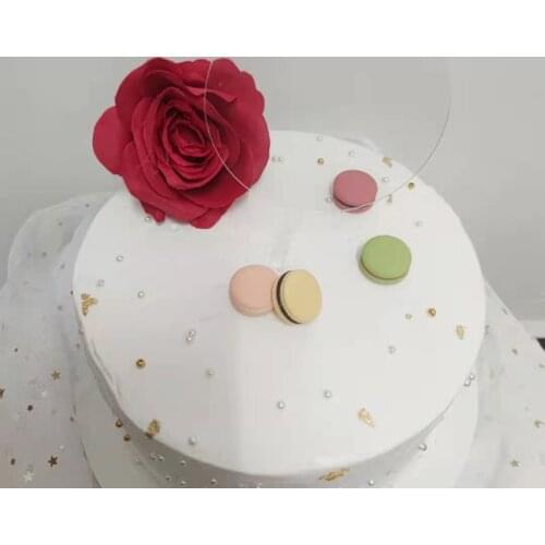 16.5*10CM Transparent Acrylic Round Cake Topper Gold Free Creativity Birthday Cake Topper for Kid Birthday Party Cake Decoration