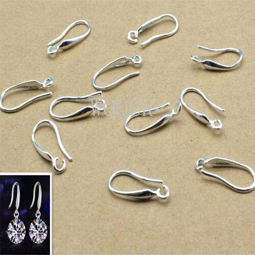 50 Pieces of Exquisite Jewelry Authentic 925 Sterling Silver Handmade Beaded Result Earring Hook DIY Jewelry Accessory