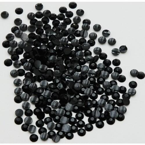 5000pcs/lot 2mm 3mm 4mm 5mm Black Color Flat Back Glue on ( Nail Art ) Non Hot Fix Rhinestones for Phone DIY Decoration