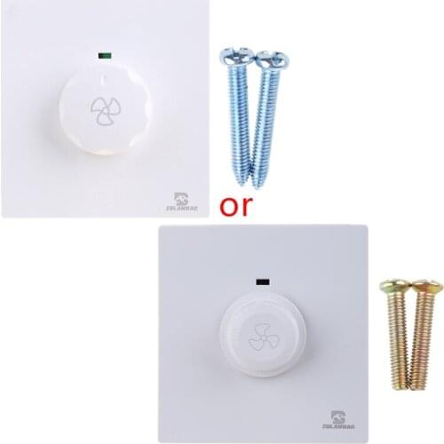 Household Concealed 86 Type 220V 10A Adjustment Ceiling Fan Speed Control Switch Wall Button Switch