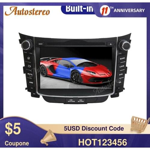 For Hyundai I30 Elantra GT 2012-14 Android 10.0 Auto DVD Player GPS Navigation Multimedia-Player Radio Band Recorder DSP