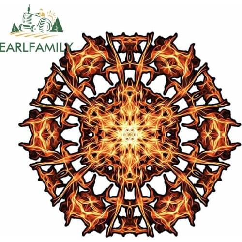 EARLFAMILY 13cm x 12.3cm For BALL OF FIRE Car Bumper Decal Windows Car Assessoires Vinyl Material for JDM VAN Decoration