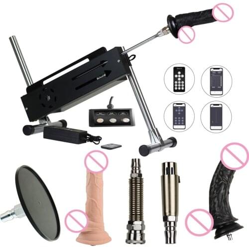 FREDORCH 3 Control Ways Sex Machine Gun With Dildo Automatic Masturbation Love Machines Stronger Vibrator Include Storage Bag