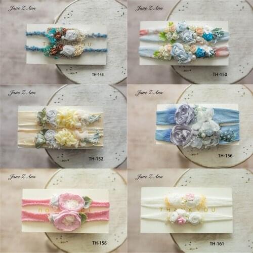 Newborn flower headband handmade baby floral headwear studio shooting infant accessories TH148-16
