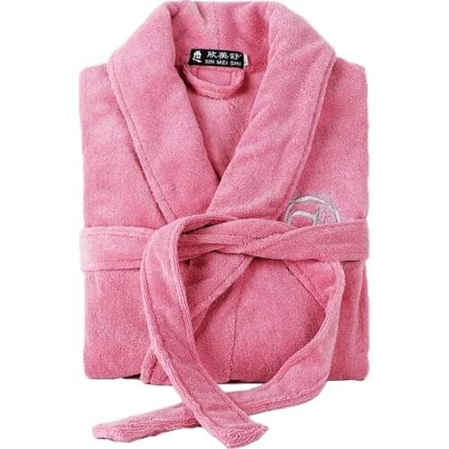 High Quality Bathrobe Women Winter Thick Warm Cotton Robe Long Sleeve Solid Leisure Comfortable Female Homewear Kimono robe