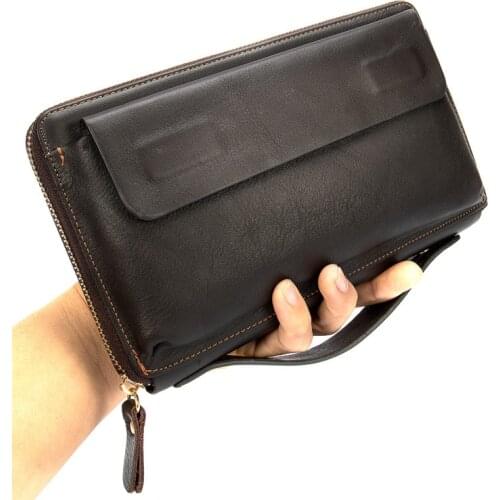 Credit Card Holder Coin Pocket Portomonee Mens Cluth Bag Leather Purse For Men Money Bag Document Long Wallet