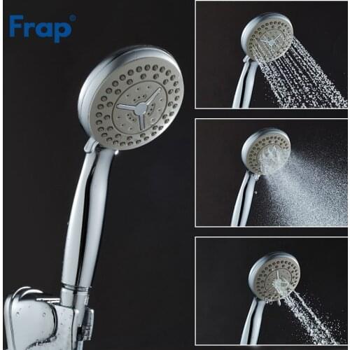 Frap Third Gear Adjustment Water saving Round Hand Shower Heads Bathroom Accessories ABS in Chrome Plated Shower Head F10