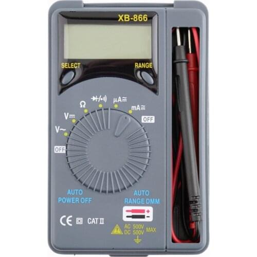 Mini LCD Digital Multimeter LCD Multitester Pocket AC DC Ammeter Voltmeter Ohmmeter Current Tester XB866
