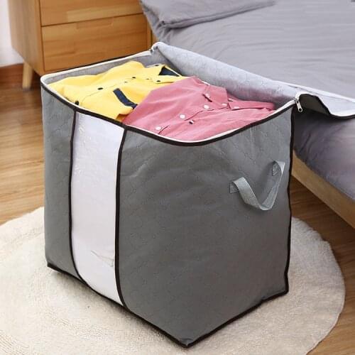 Reusable Non-Woven Clothes Storage Bag High Capacity Home Organize Pouch Travel Duffle Sundrie Arrange Handbag Household Product