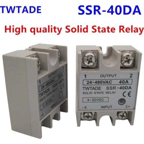 TWTADE/Single Phase solid state relay SSR-10DA SSR-25DA SSR-40DA 10A 25A 40A actually 3-32V DC TO 24-380V AC SSR 10DA 25DA 40DA