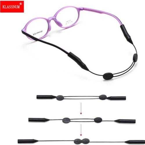 25/35cm Solid Color Elastic Silicone Eyeglasses Straps Sunglasses Chain Sports Anti-Slip String Glasses Ropes Band Cord Holder