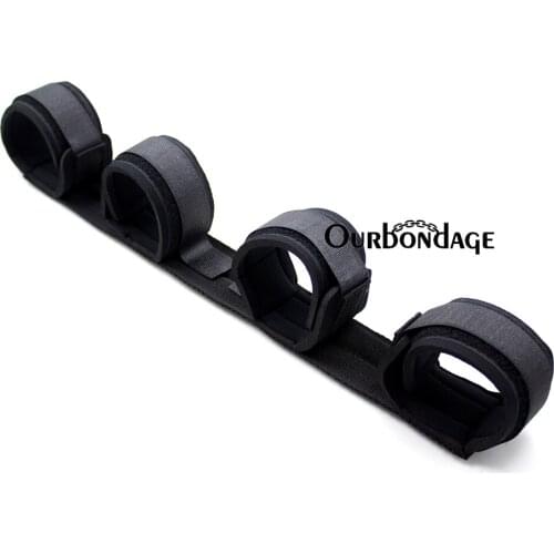 Ourbondage Black Diving Cotton Strap Hand Ankle Cuffs For Legs Open Harness Bondage Restraints Adult Fetish Sex Toy