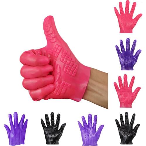 Sex Gloves Masturbation Erotic Finger For Adult Couples Sex Products gloves Sex Shop Toys Gloves purple / pink / black