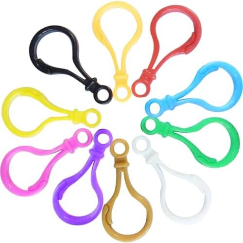 10x Plastic Lobster Clasps Clips Bag Key Ring Hook Jewelry Making Findings