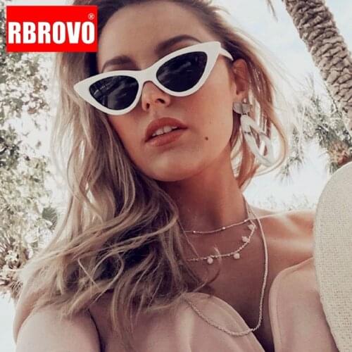RBROVO 2021 Vintage Cateye Sunglasses Women Luxury Brand Eyeglasses Woman Designer Glasses For Women/Men Small Oculos Feminino