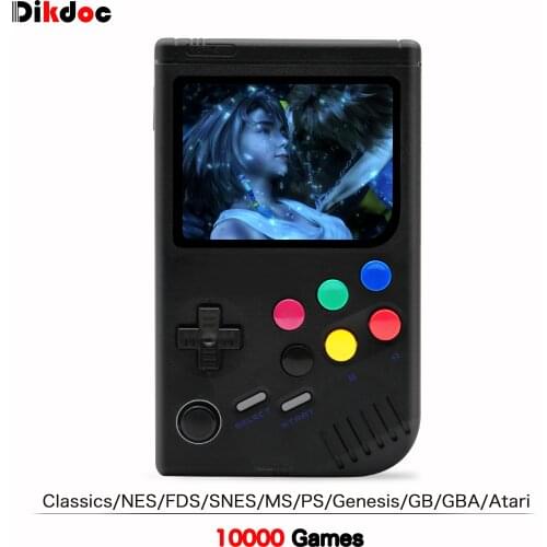 Dikdoc LCL-Pi Retro Video Game Console Player Raspberry Pi boy 3B Handheld Game with 3.5 Inch IPS Screen Built-in 10000 Games
