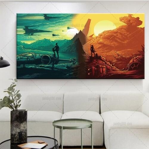 Daisy Star Wars Film Canvas Painting Disney Cartoon Canvas Posters and Prints Star Wars Wall Art for Living Home Room Decoration