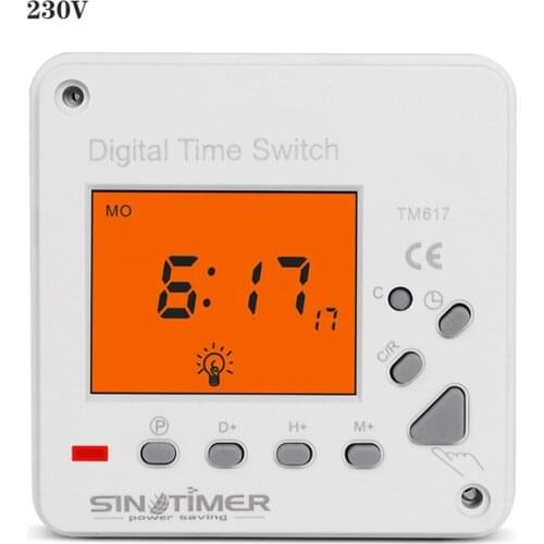 SINOTIMER TM617 Lcd Display Back-light 7 Days Weekly Digital Electronic Timer Lighting Switch With Backlight And Cover