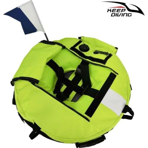 High Visibility Heavy Duty Freediving Training Buoy Float Ball Spearfishing Scuba Diving Inflation Signal Safety Gear Equipment