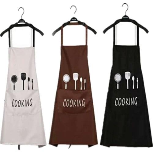 1Pcs Striped Waterproof Polyester Apron Woman Adult Bibs Home Cooking Baking Coffee Shop Cleaning Aprons Kitchen Accessory