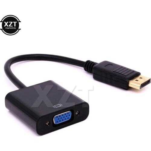 High Quality DP Male To VGA Female Adapter Display Port Cable Converter Displayport Black