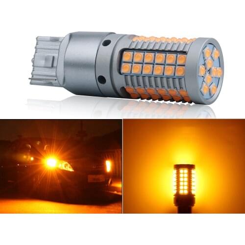High Quality Super Bright Car Led Canbus Lights 3030SMD 1156 1157 BAY15D P21W Turn Signal Lamp 7440 7443 W21W DRL Two-Color Bulb