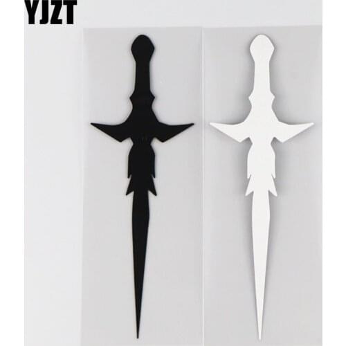 YJZT 5.3CM*16CM Sword Vinyl Applique Pattern Car Sticker Personality Simple Decoration 1A-0328