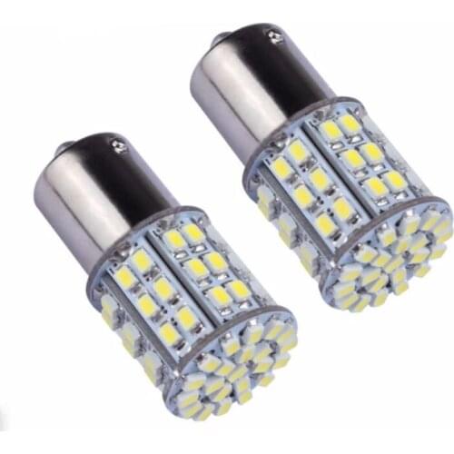 Yiastar 100PCS BA15S 1156 P21W 50SMD 1206 3030 50 Led SMD Car Brake Light Turn Signals Rear Parking Reverse Lamps S25 24V